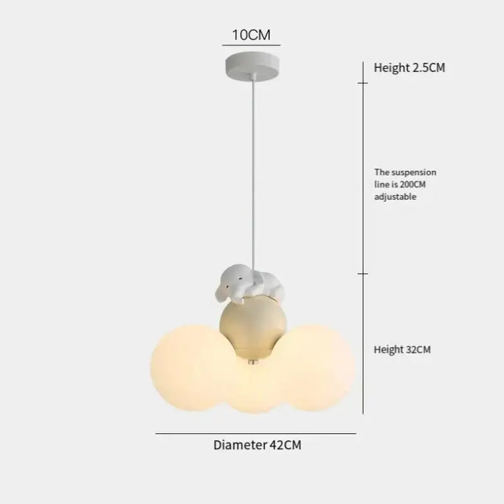 Suspension décorative enfant en forme de nuage style doux