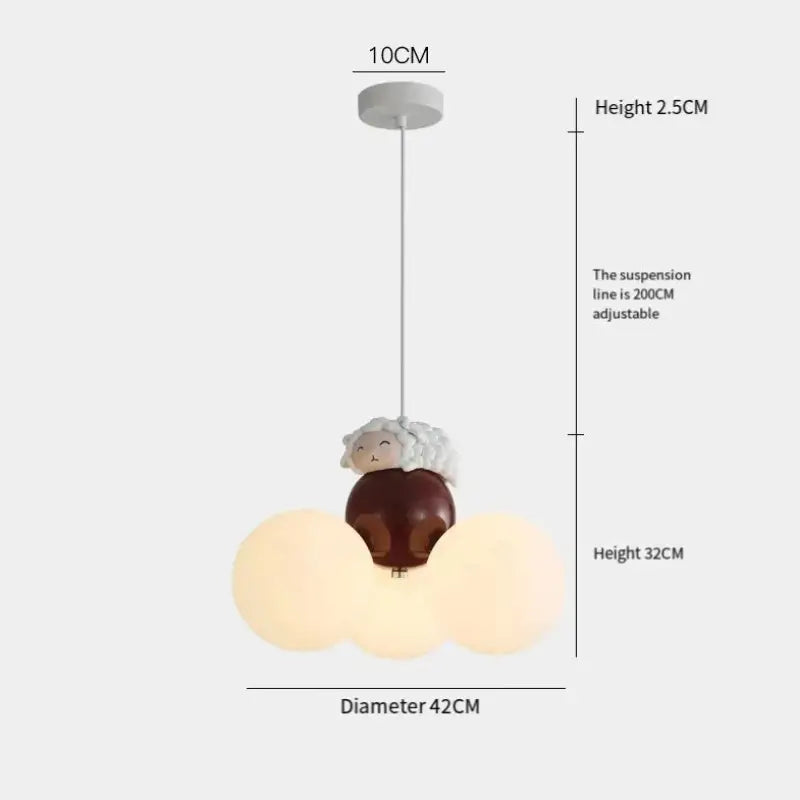 Suspension décorative enfant en forme de nuage style doux