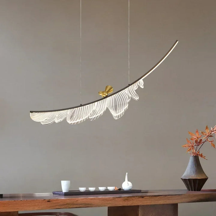 Suspension décorative plume moderne haut de gamme