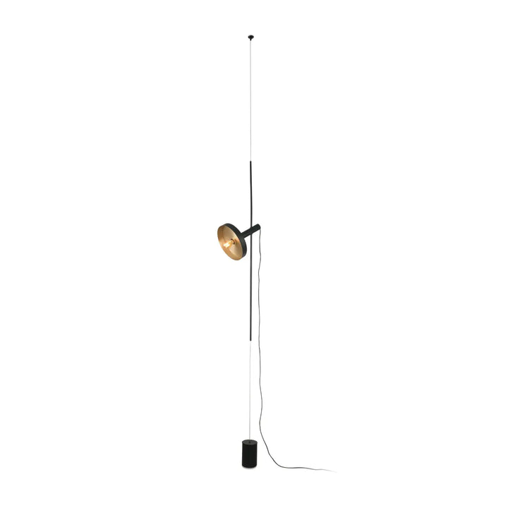Suspension-lampadaire Whizz noir et or de Faro Barcelona