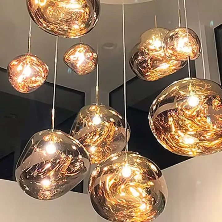 Suspension design en acrylique moderne élégant chic doré