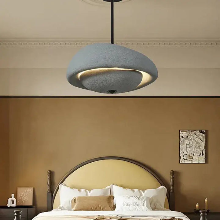 Suspension design blanche halo lumineux minimaliste moderne