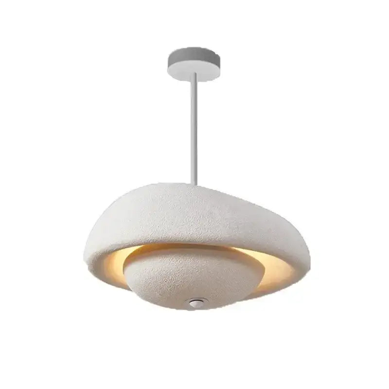 Suspension design blanche halo lumineux minimaliste moderne