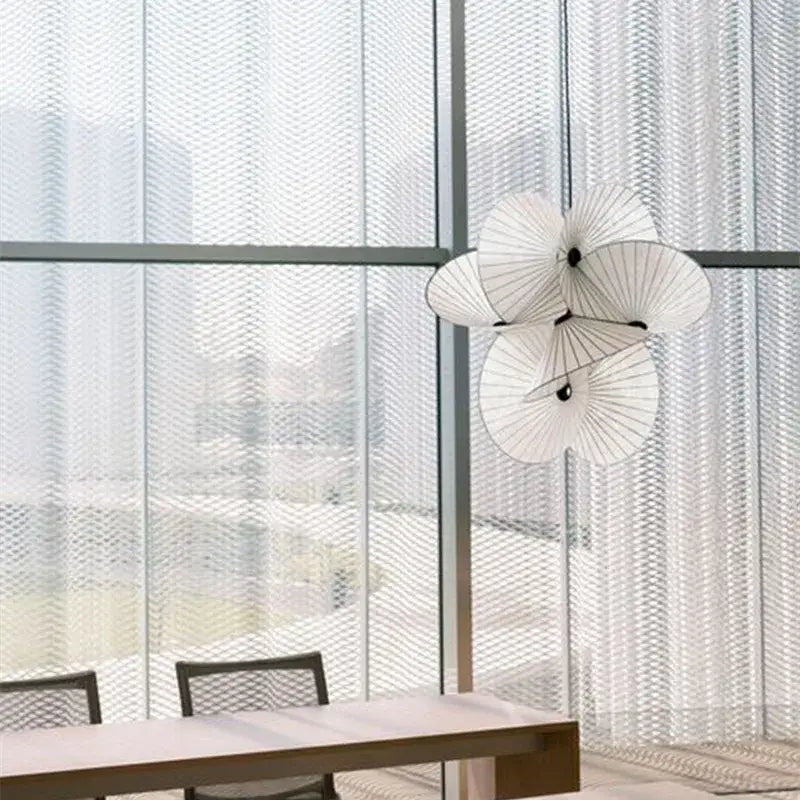 Suspension Design Blanche Pétales Sculptés Moderne


