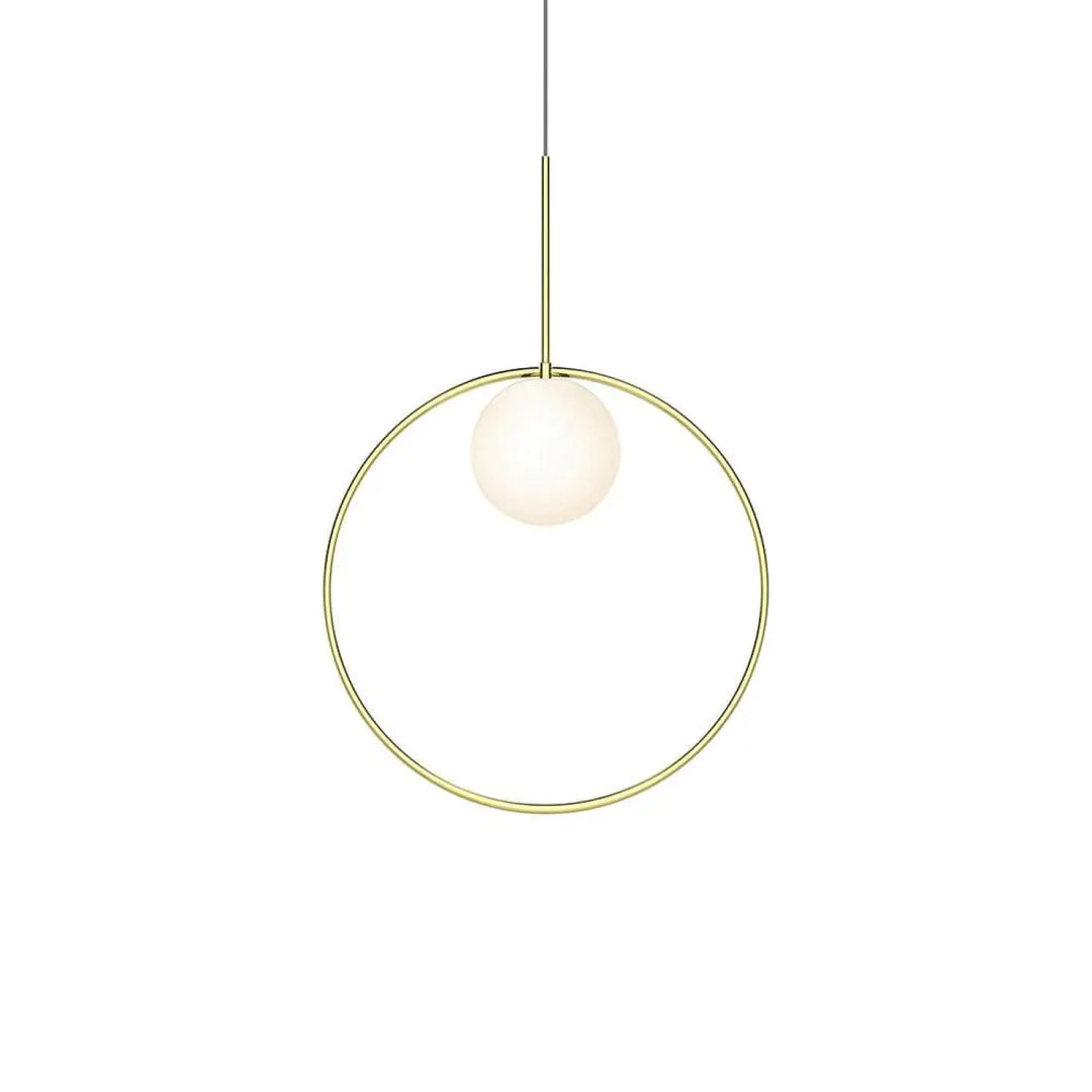 Suspension Bola Halo dorée, anneau de 46 cm