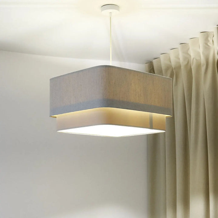 Suspension Luminaire | KWADRO DUO (Beige crème)