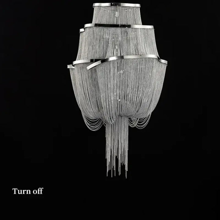 Suspension design chaînes luxe grand format style