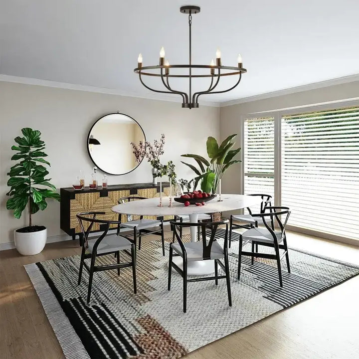 Suspension Design Circulaire Dorée Avec Lumières Flamme

