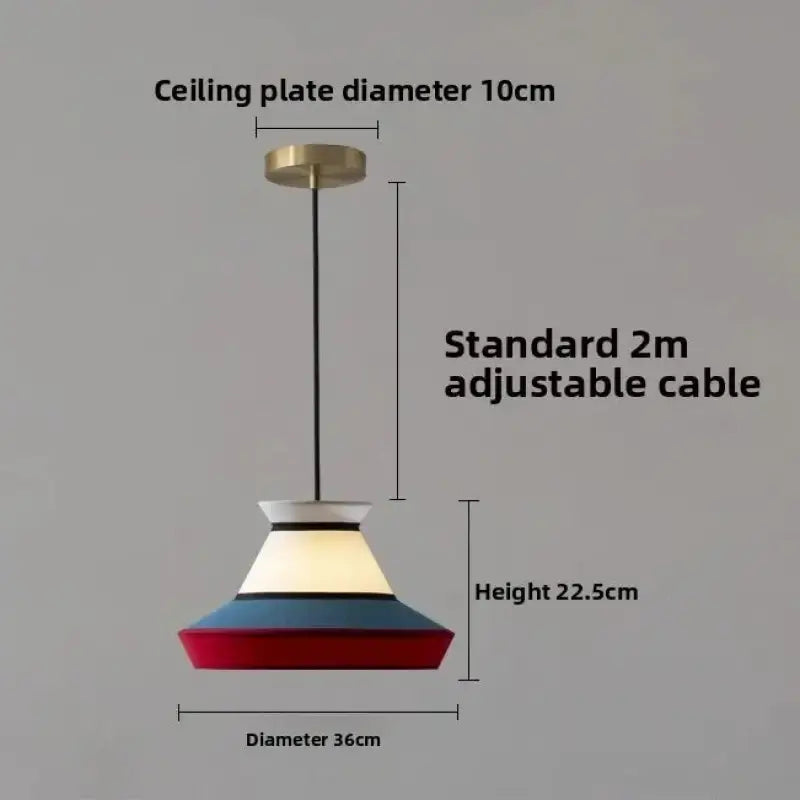 Suspension contemporaine en tissu et métal style chic