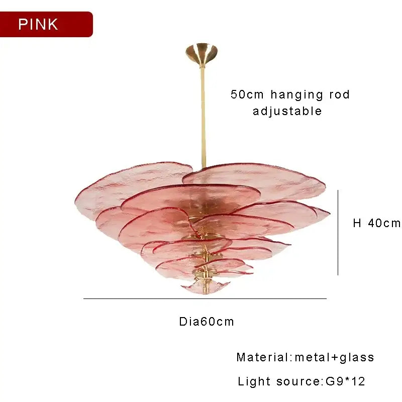 Suspension contemporaine en verre artistique style élégant