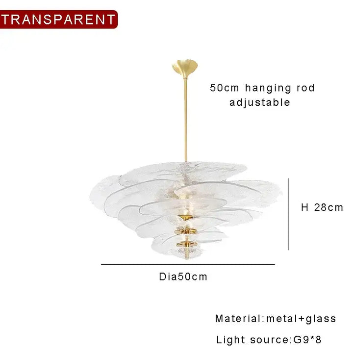 Suspension contemporaine en verre artistique style élégant