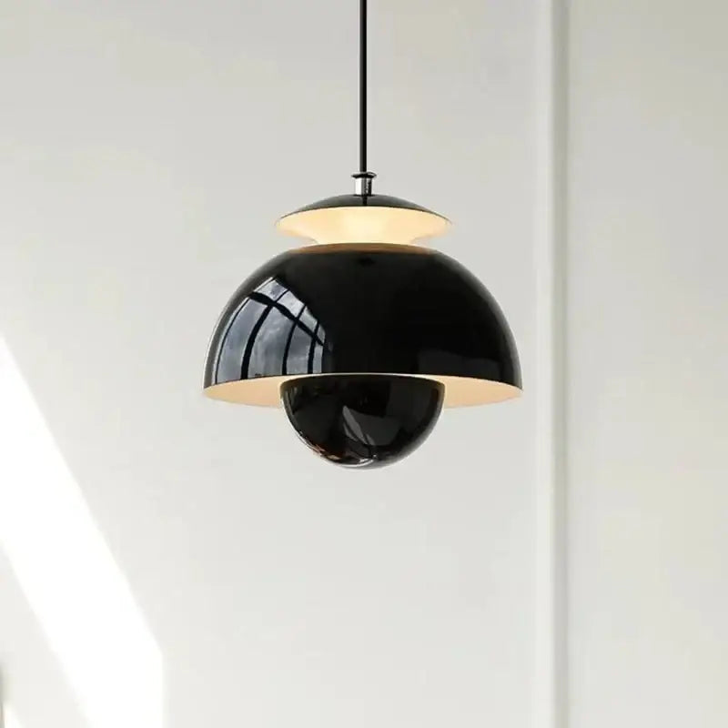 Suspension Design Demi-Sphère Métal Brillant Couleurs Variées Moderne