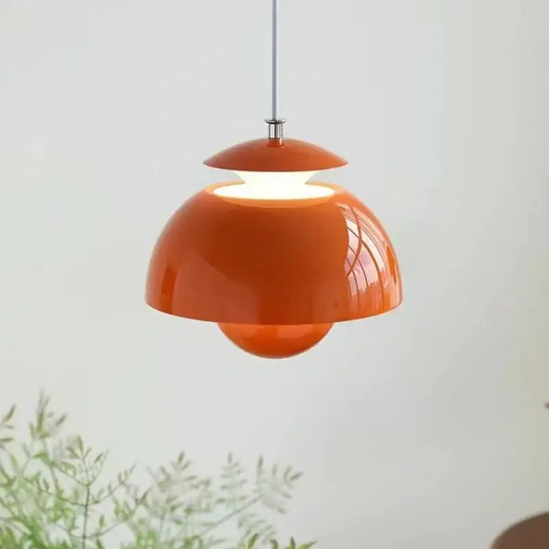 Suspension Design Demi-Sphère Métal Brillant Couleurs Variées Moderne