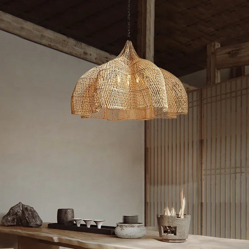 Suspension Design Filet XXL Style Bohème Noir ou Naturel

