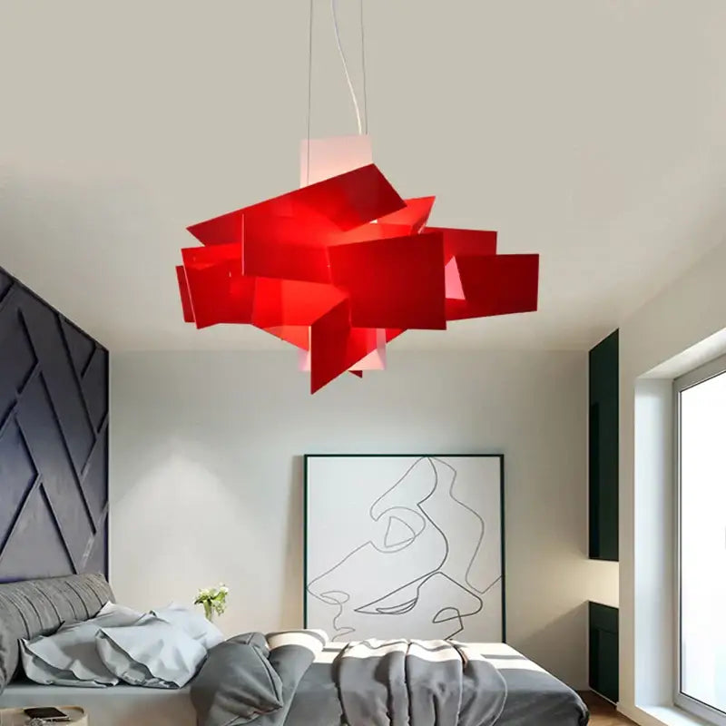 Suspension Design Géométrique Modulable en Acrylique

