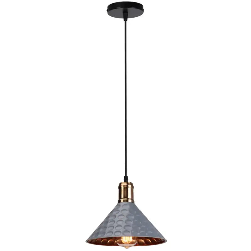 Suspension industriel cuivre à motifs martelés élégant