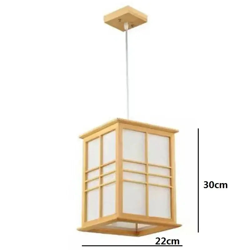 Suspension design en bois pour intérieur zen élégante