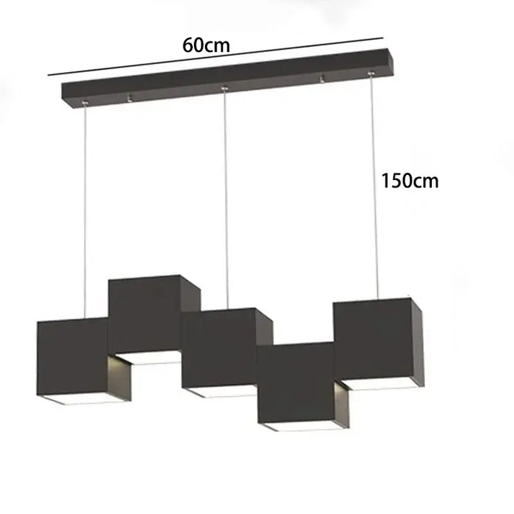Suspension design led graphique linéaire style moderne chic