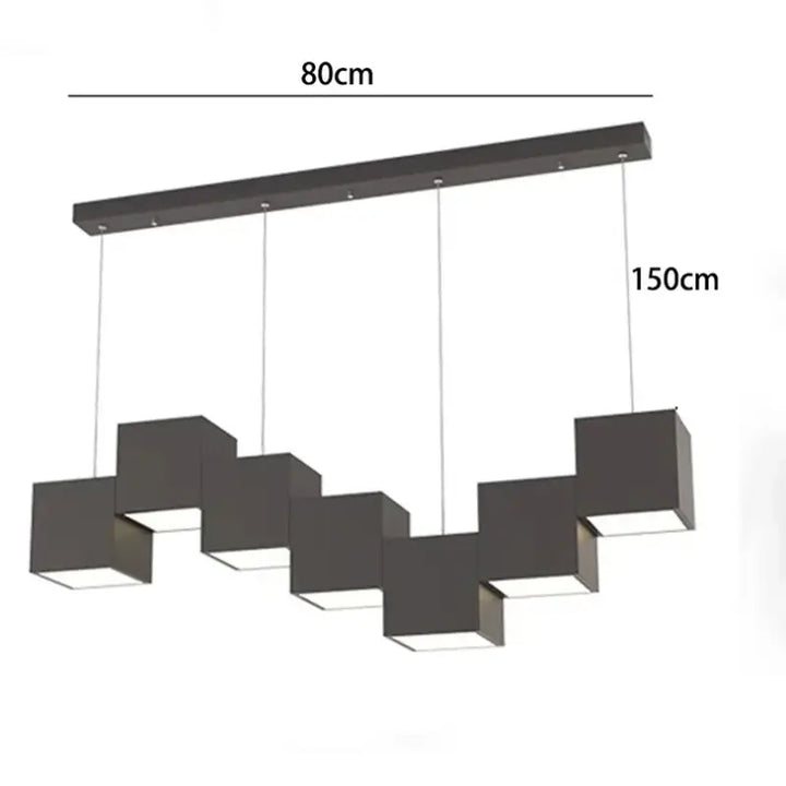 Suspension design led graphique linéaire style moderne chic