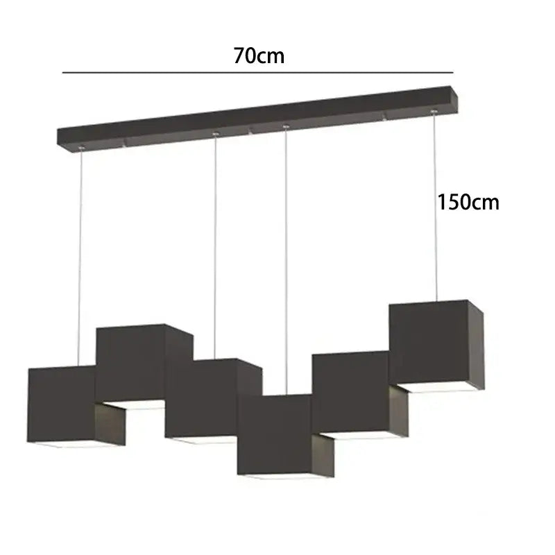 Suspension design led graphique linéaire style moderne chic