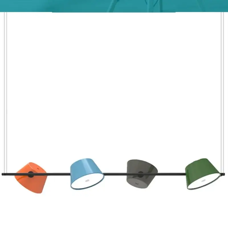 Suspension design led linéaire moderne multicolore style