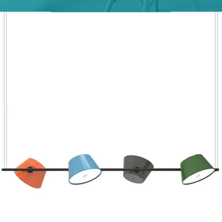 Suspension design led linéaire moderne multicolore style