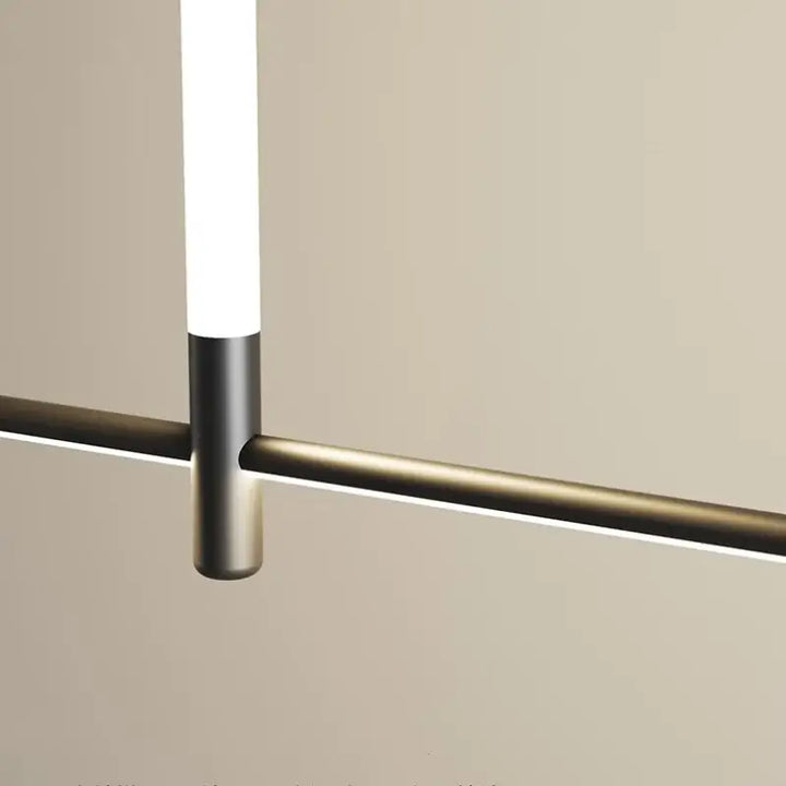 Suspension led linéaire style architecte noir blanc élégant