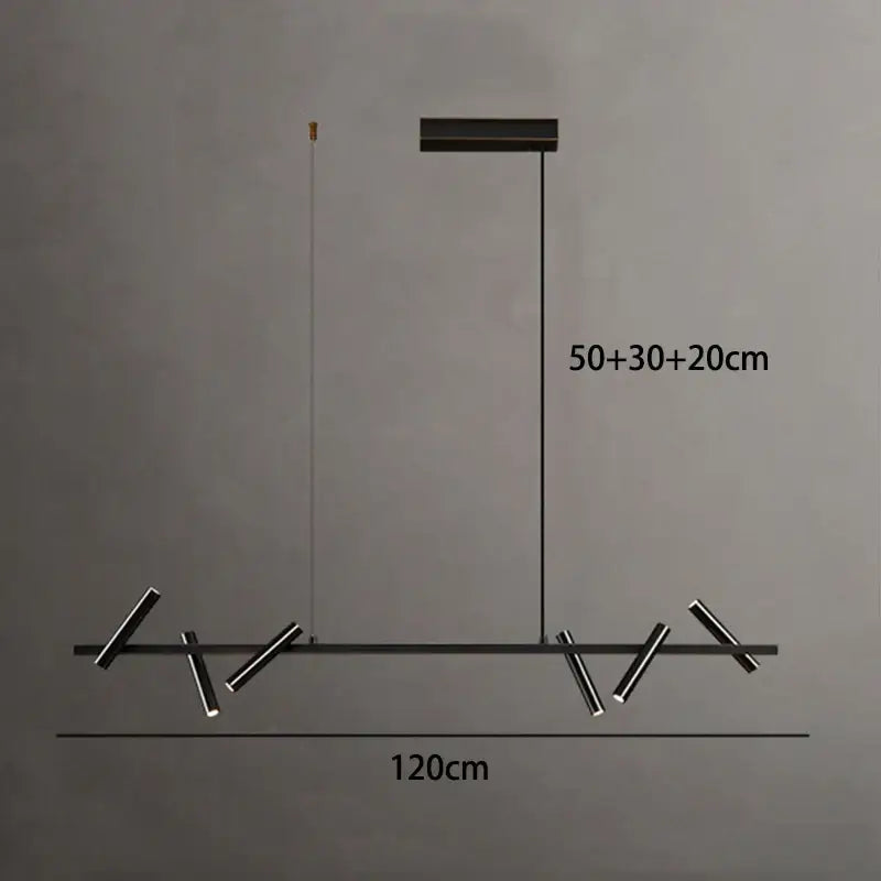 Suspension linéaire avec spots orientables noi moderne