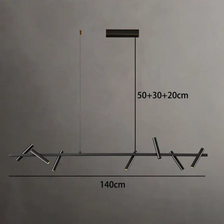 Suspension linéaire avec spots orientables noi moderne