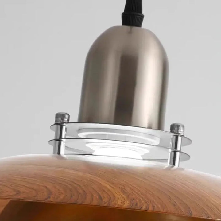 Suspension design métal et bois moderne pour éclairage élégant