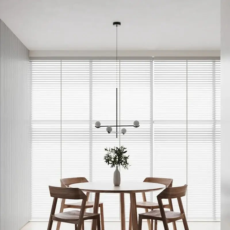 Suspension minimaliste à boules lumineuses style chic