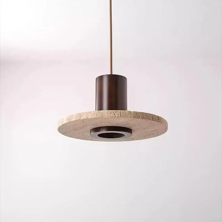 Suspension design minimaliste en travertin avec éclairage led