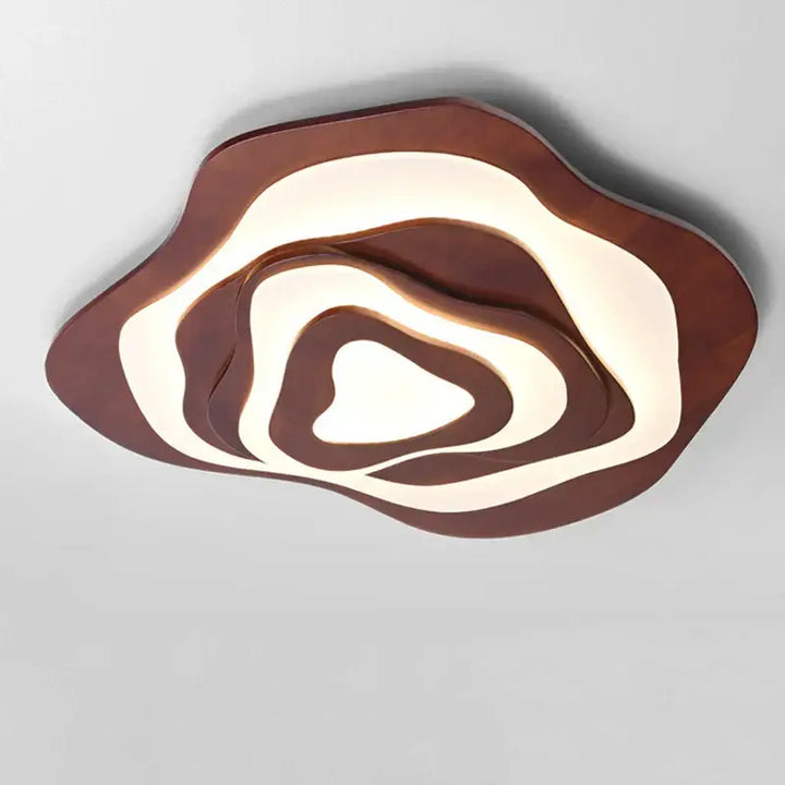 Suspension design moderne bois led contemporain naturel