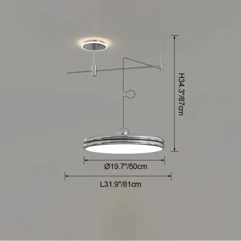 Suspension moderne à bras orientable élégant ambiance