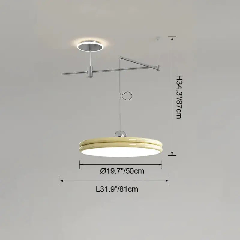 Suspension moderne à bras orientable élégant ambiance