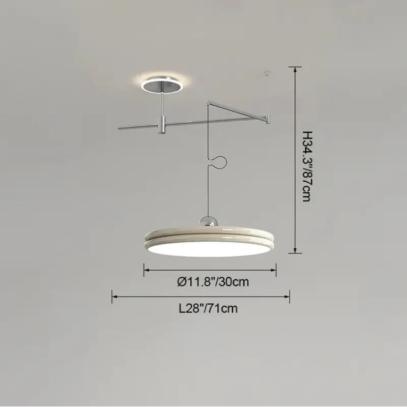Suspension moderne à bras orientable élégant ambiance