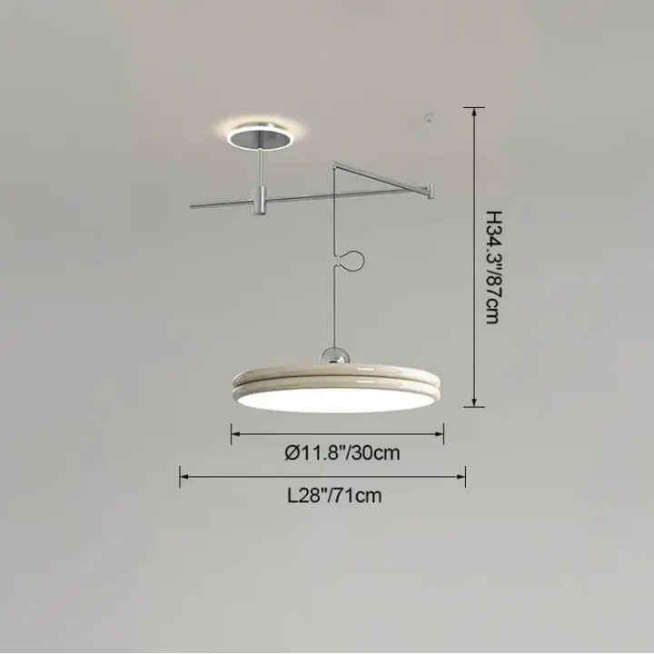 Suspension moderne à bras orientable élégant ambiance