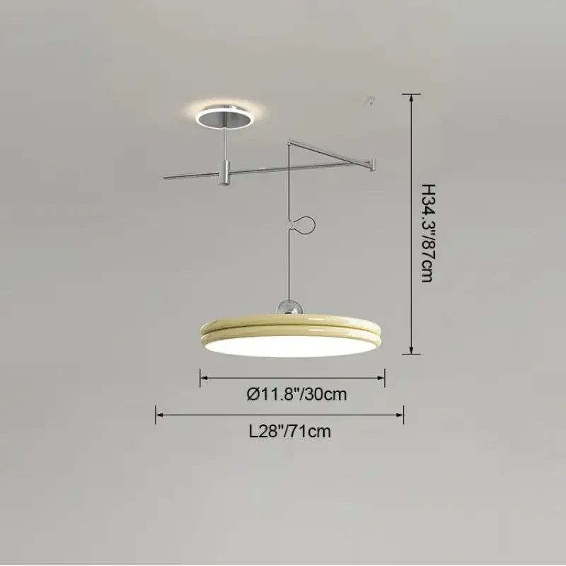 Suspension moderne à bras orientable élégant ambiance