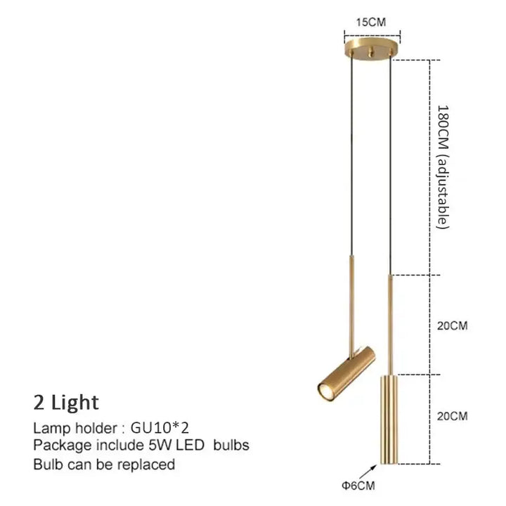 Suspension design moderne doré élégance et modernité
