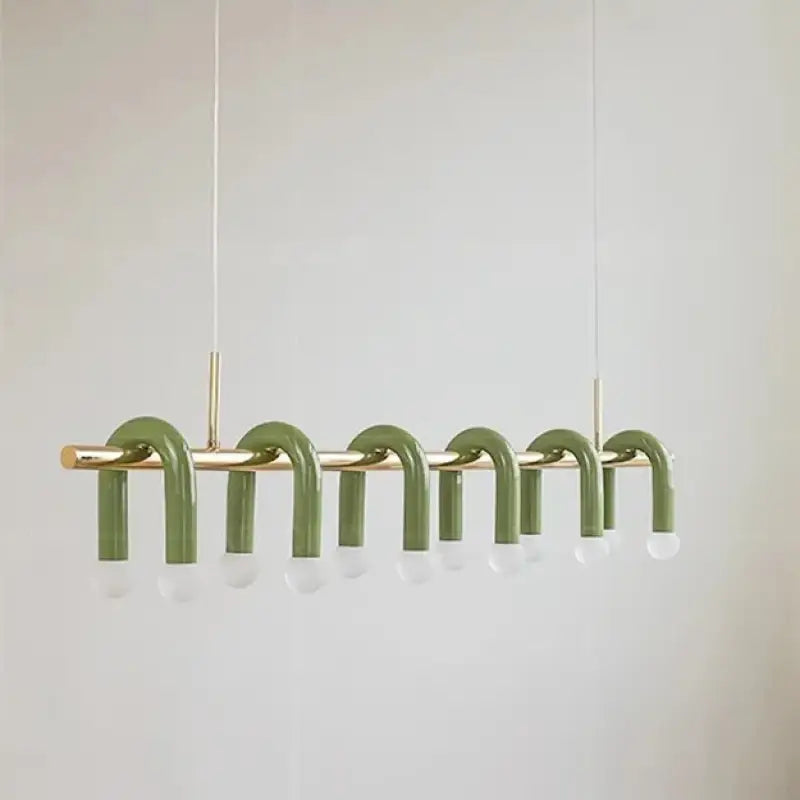 Suspension moderne linéaire à lumières multiples élégance