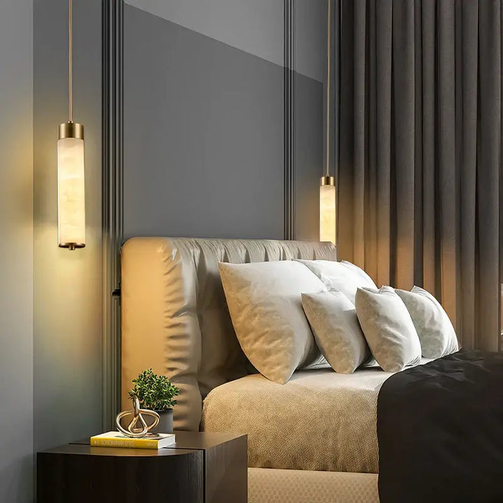 Suspension design moderne en marbre rétroéclairé élégant