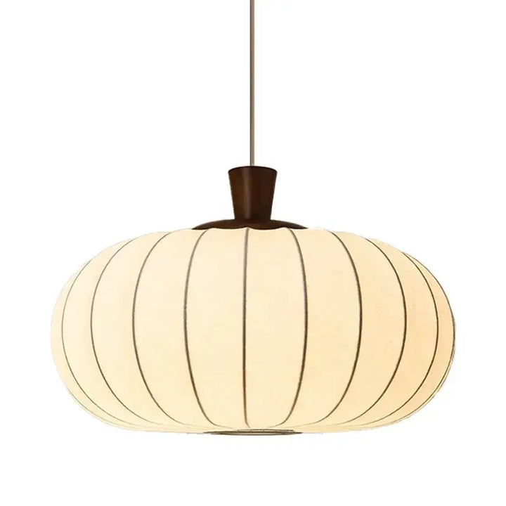 Suspension design moderne en tissu nervuré et bois élégance