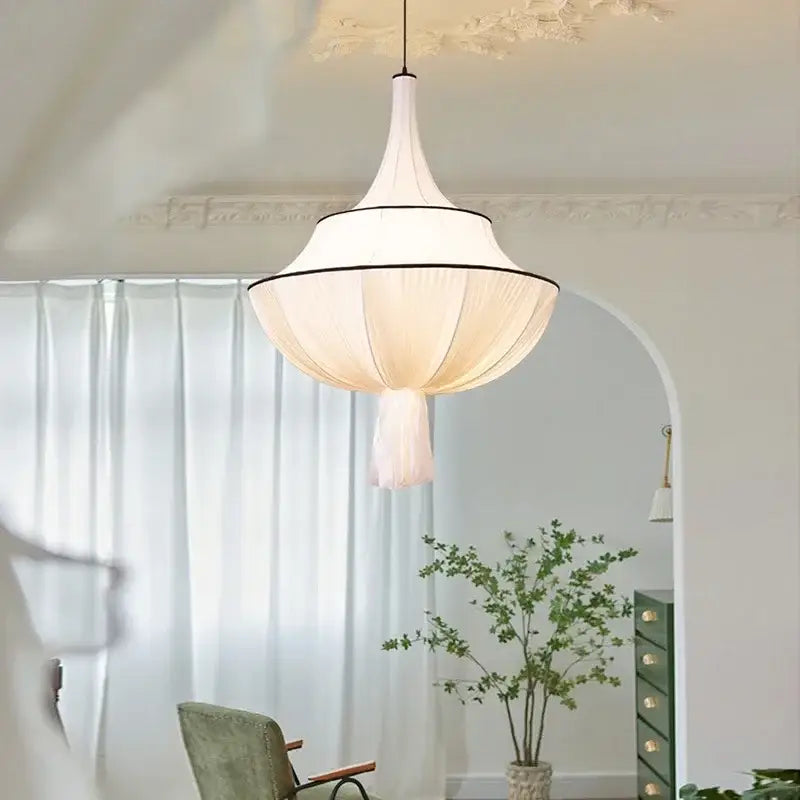 
Suspension design moderne tissu plissé forme élégante
