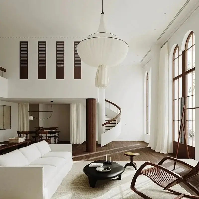 
Suspension design moderne tissu plissé forme élégante