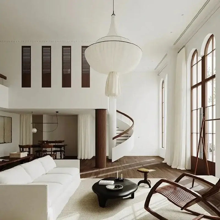 
Suspension design moderne tissu plissé forme élégante