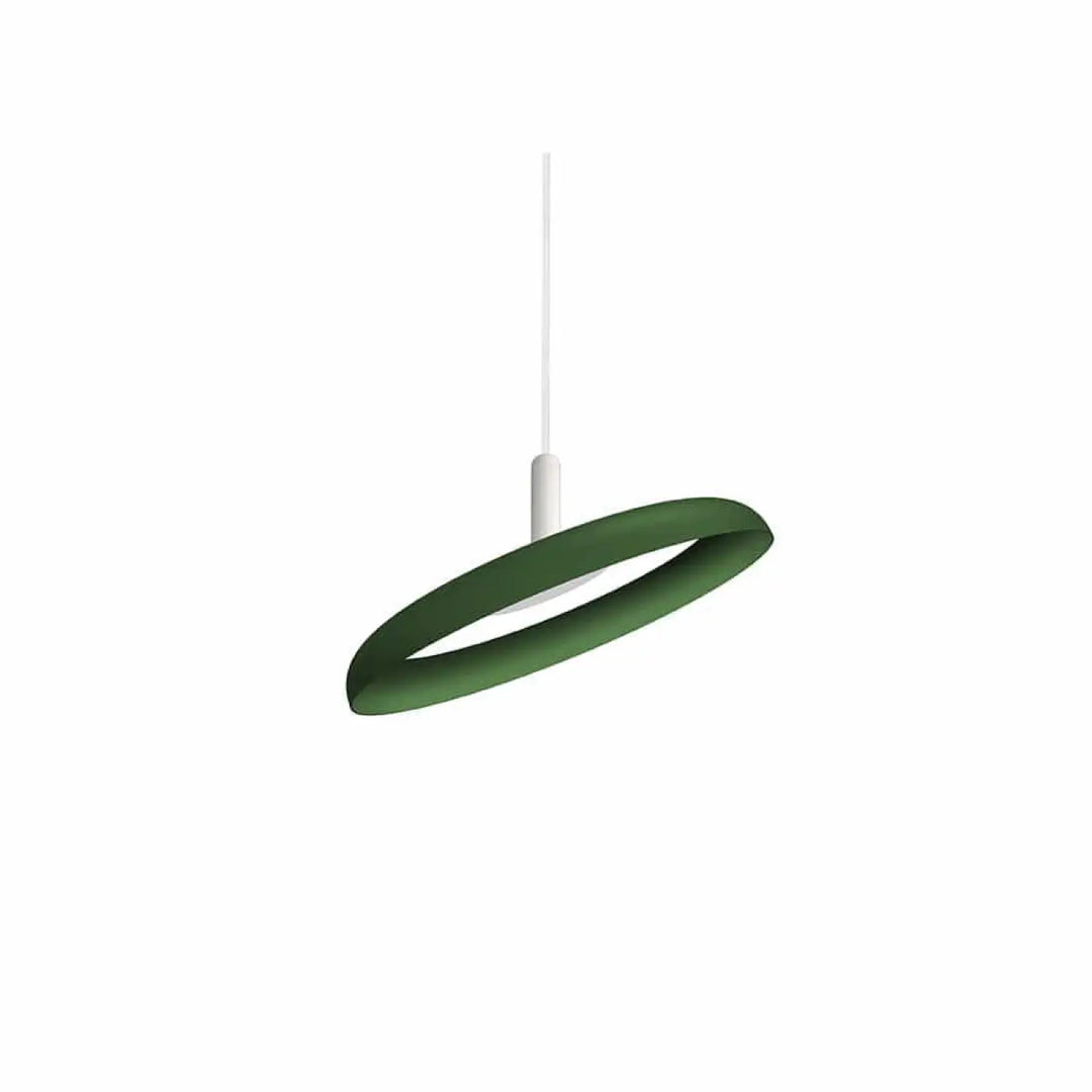 Suspension Nivél vert forêt de 38 cm, câble blanc