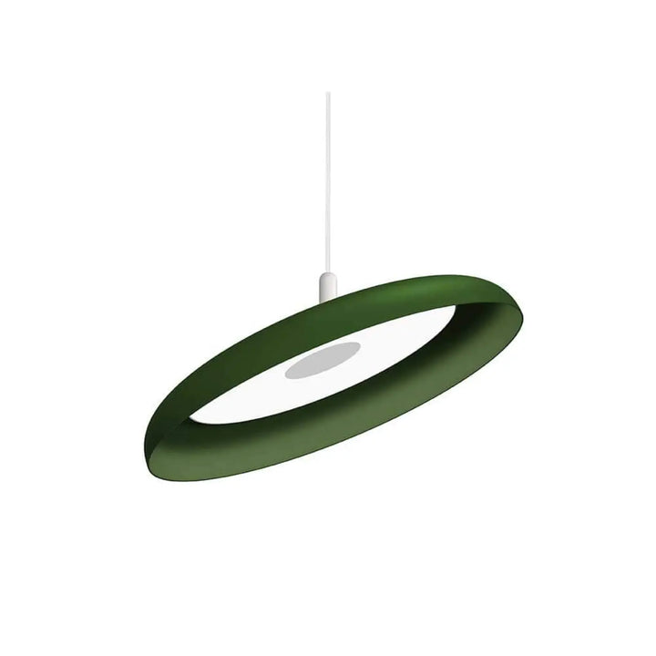 Suspension Nivél vert forêt de 56 cm, câble blanc
