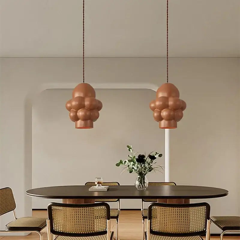 Modern Minimalist LED Chandelier French Cream Style Dining Table Bedroom Study Cloakroom Pendant Lamp Home Decor Light