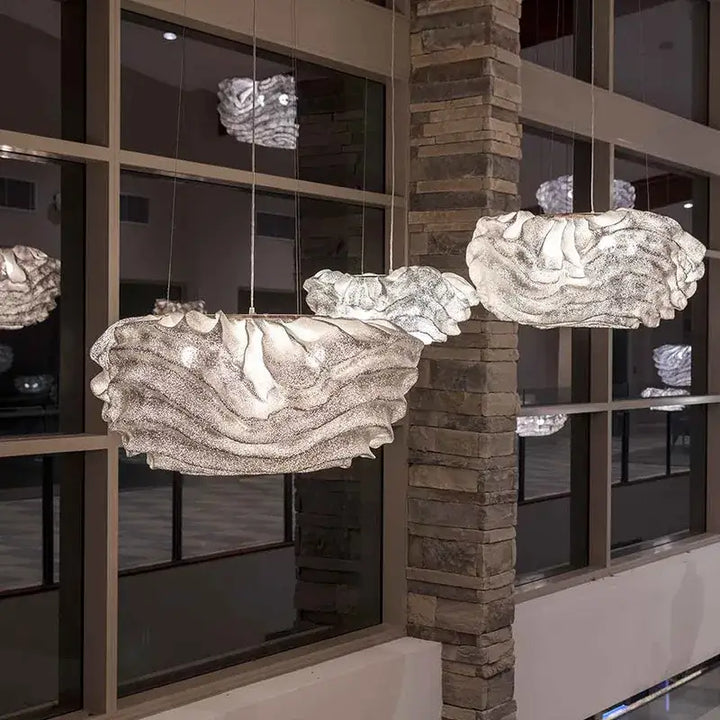 Suspension Design Organique Blanc Moderne Élégant Sculptural