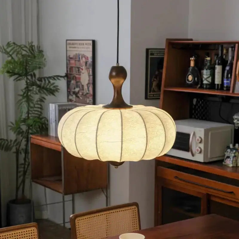 Suspension luminaire en papier blanc inspirée du style japonais